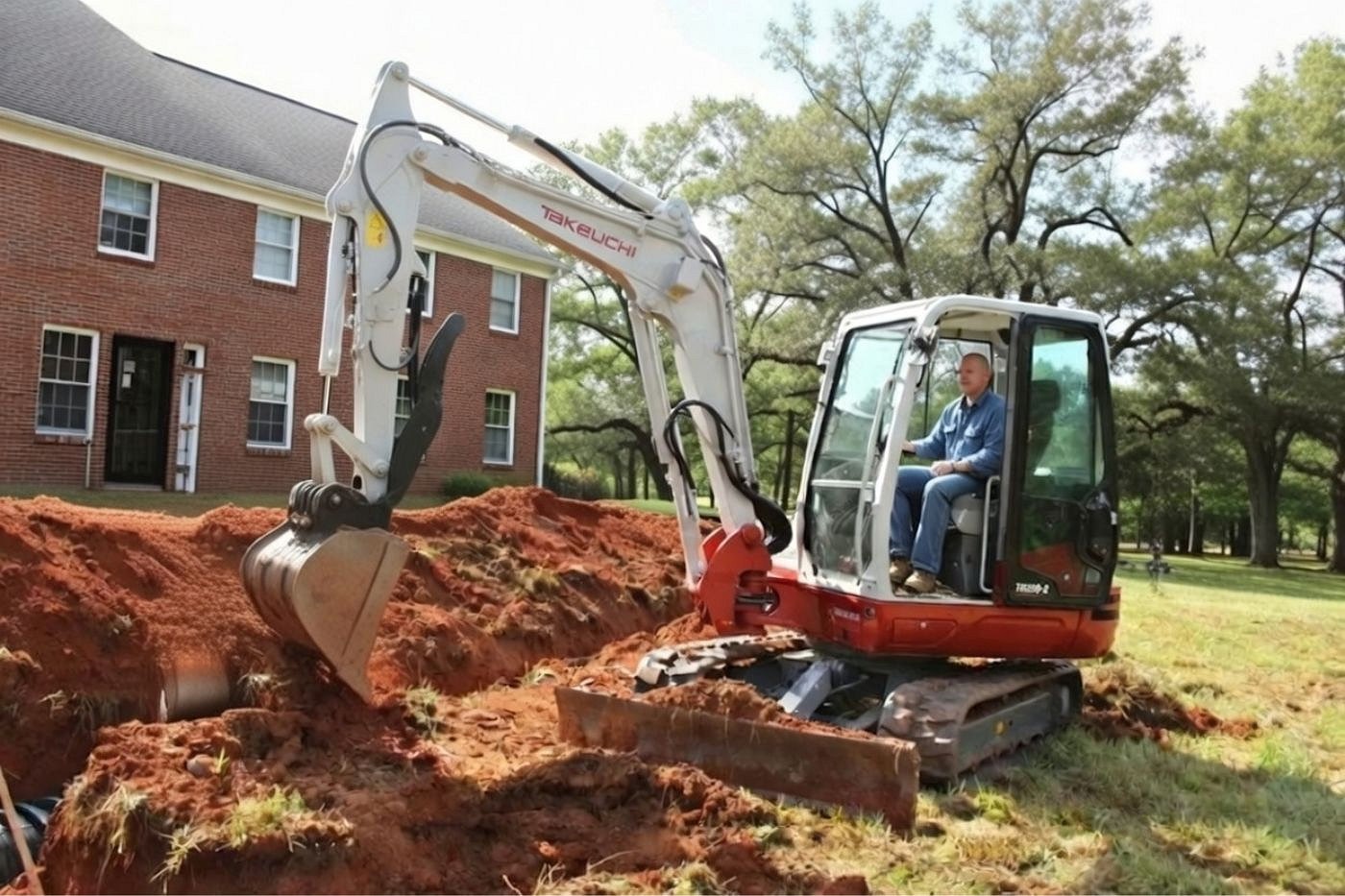 Trenching services for electrical connectionis - Bold Electric serving Texomaland